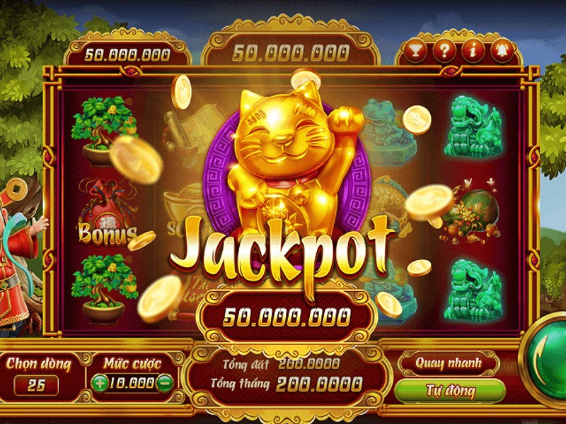 Hình ảnh trò chơi nổ hũ với biểu tượng Jackpot lớn tại 18win1